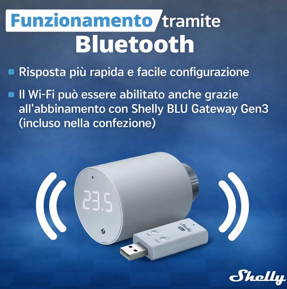 Shelly BLU TRV x3 + Shelly Blu Gateway Gen3