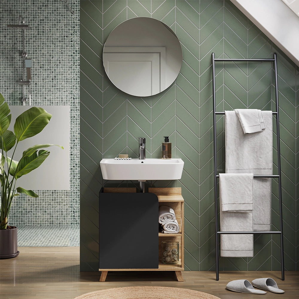 Vicco Set di mobili da bagno Antracite 2 parti