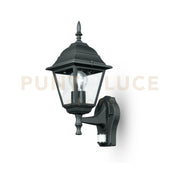 APPLIQUE UP ROMA NERA 1 LUCE ATTACCO E27 IP44 CON SENSORE 14,6X19,5X39CM