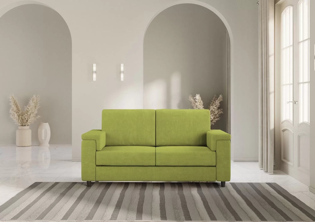 Divano marrak 2 posti (due sedute da 60cm) misure esterne l.148cm | verde - Mobili 2G