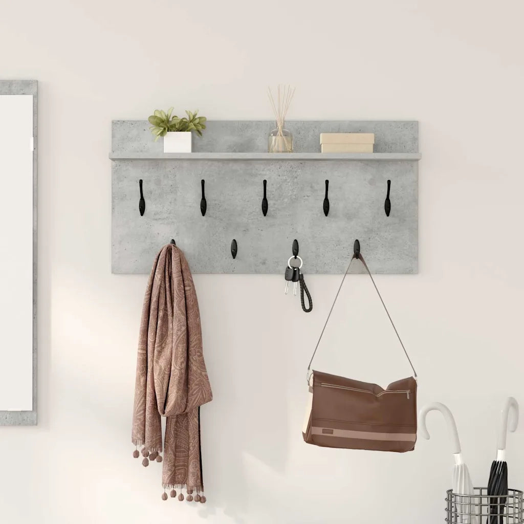Appendiabiti a muro Grigio cemento 80 x 40 x 12 cm CFW8542774
