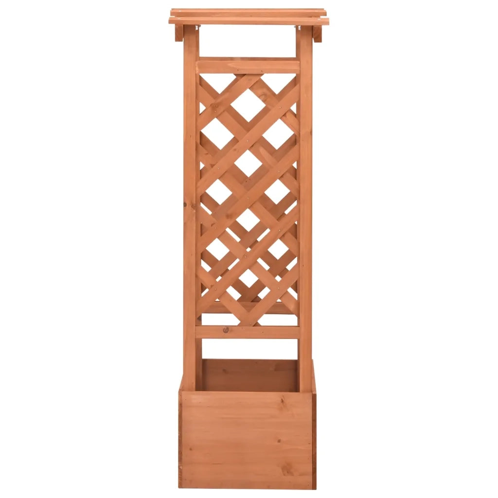 Fioriera | Cassetta per fiori | Vaso a Traliccio con Arco 49x39x117 cm in Legno di Abete