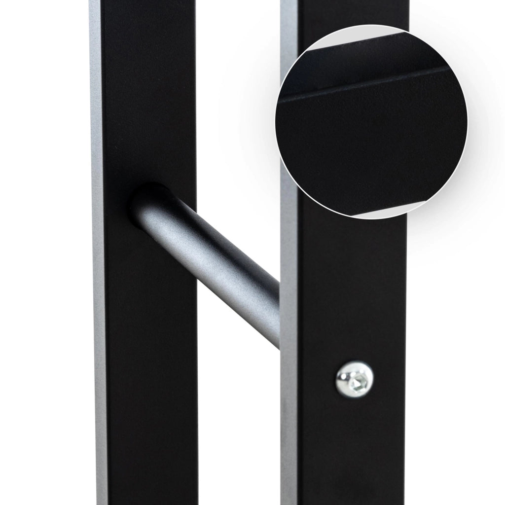 Esclusivo portalegna KERI V2 in metallo nero,25x100x80 cm