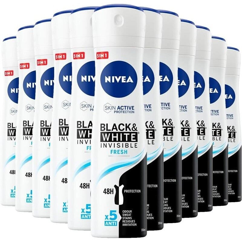 NIVEA SET 12 PZ  DEODORANTE SPRAY 150ML BLACK & WHITE FRESH