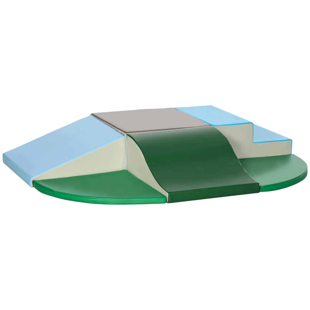 Set 6 Costruzioni Morbide per Bambini 1-3 Anni in PU ed EPE Multicolore Verde e Blu