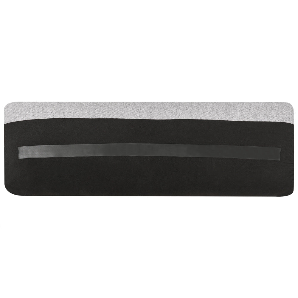 Divano angolare sinistro Tappezzato in tessuto poliestere grigio Gambe in legno 4 posti Spesso imbottito Mobili da salotto in stile moderno