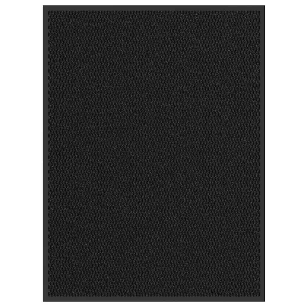 Zerbino antiscivolo flessibile per interni ed esterni 80 x 120 cm design moderno PP nero 02_0058108