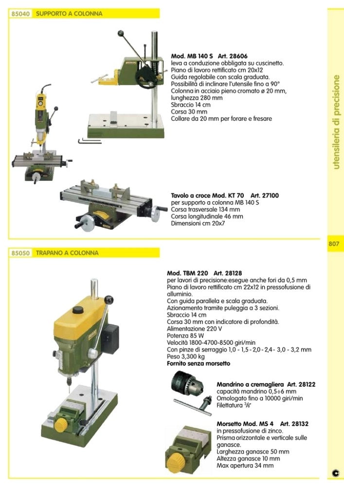 1pz proxxon 28122 mandrino a cremagliera cod:ferx.24497