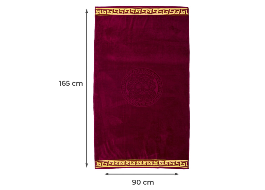 Telo Mare Jacquard Spugna Asciugamano Spiaggia Disegno New Cameo - Telo Mare - Bordeaux