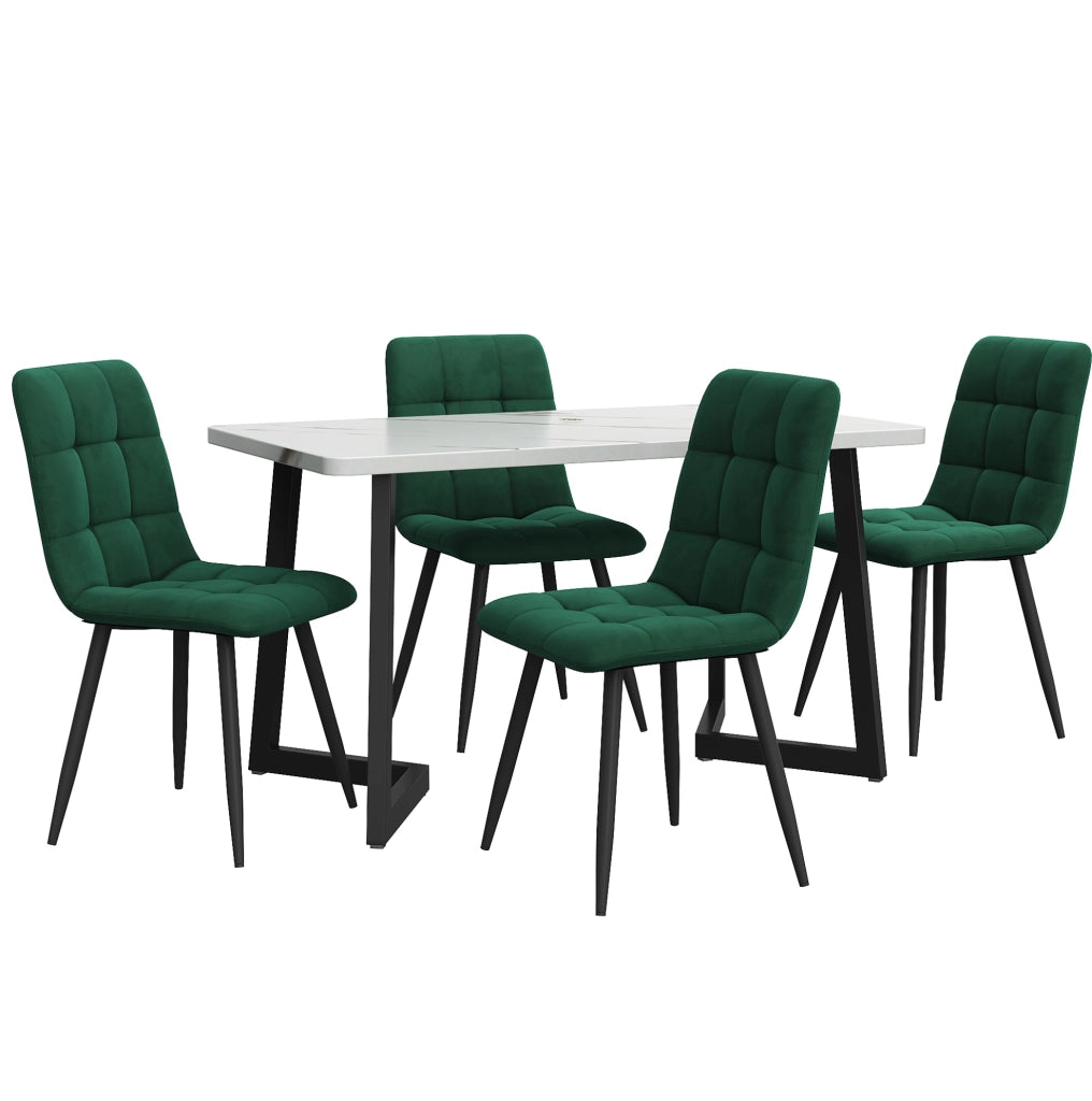 Set tavolo da pranzo 117x68 cm; moderno; MDF; verde