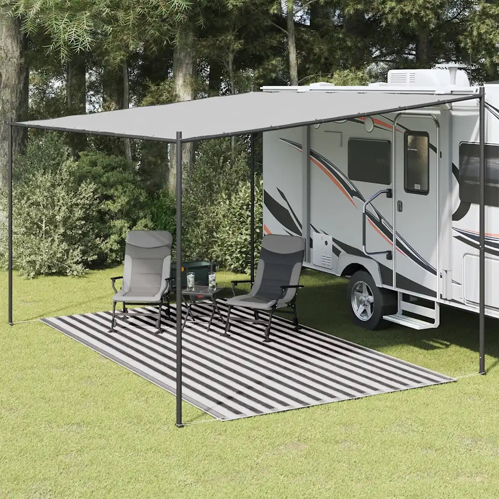 Tappeto da Tenda 250x350 cm Antracite e Bianco 310822
