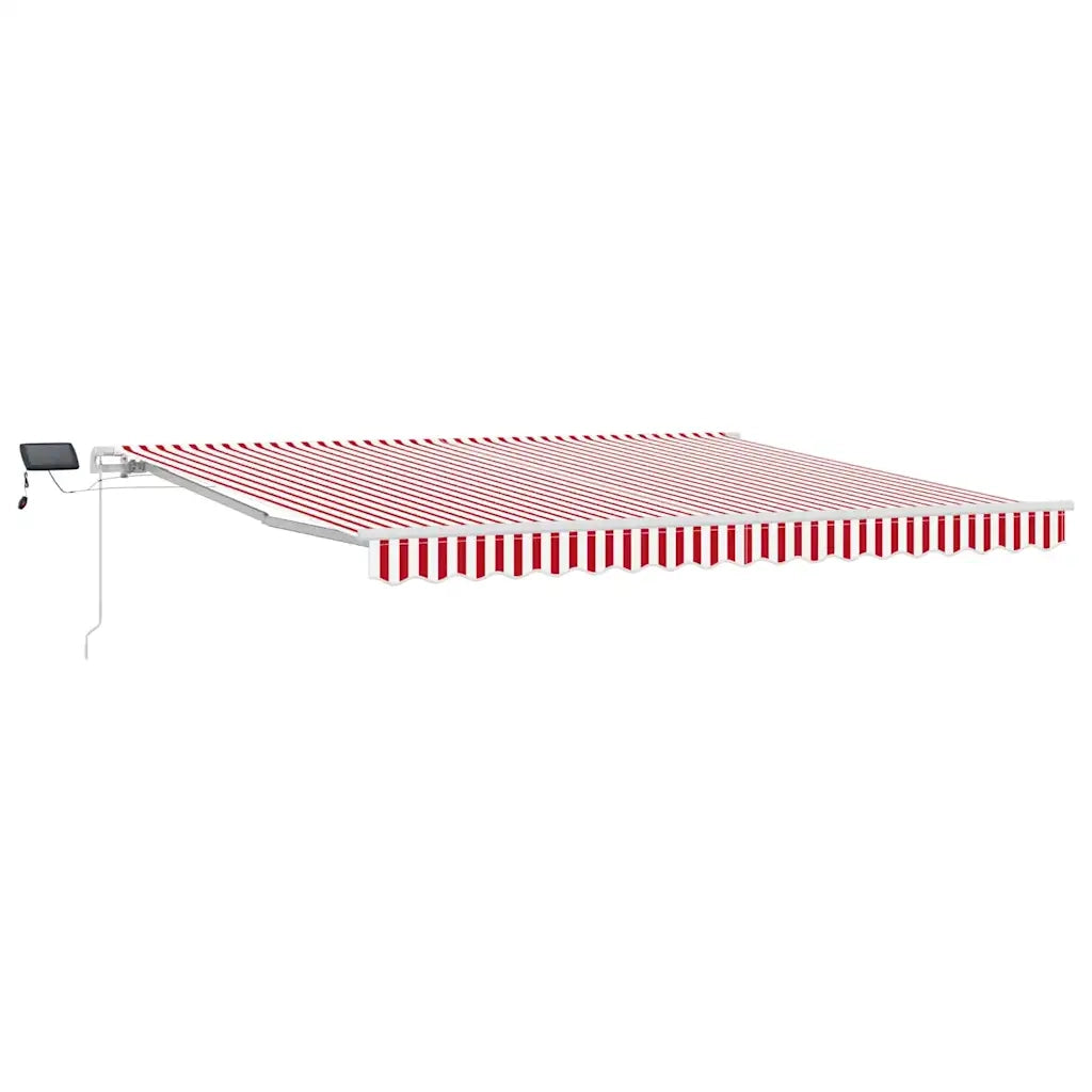 Tenda Retrattile con Rosso e bianco 400 ×300 cm Tessuto 3330544