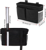 Organizzatore di camera da letto multifunzionale appeso con 2 tasche laterali