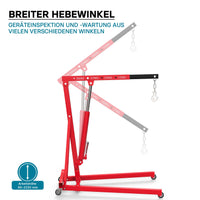 gruetta idraulica da officina per sollevamento motori, gru manuale pieghevole con braccio regolabile, carico max 500kg