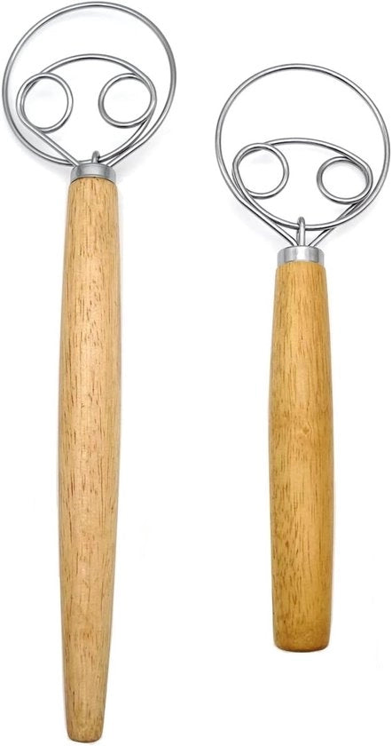 Due martelli per dolci in legno di 33 cm e 25,5 cm con manico lungo per pane, biscotti e dolci