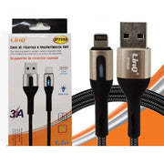 Trade Shop - Cavo Ricarica Rapida Trasferimento Dati Usb Lightning Luminosa 3a 120 Cm Ip7999 -