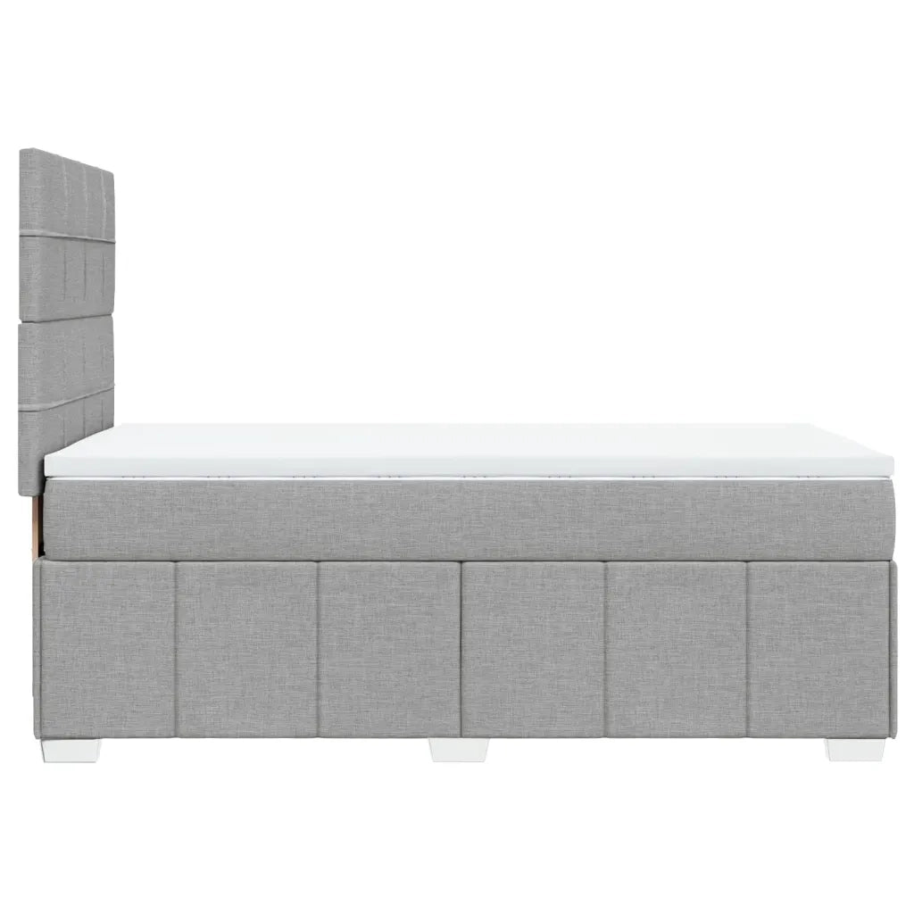 Giroletto a Molle con Materasso Grigio Chiaro100x200 cm Tessuto 3293879
