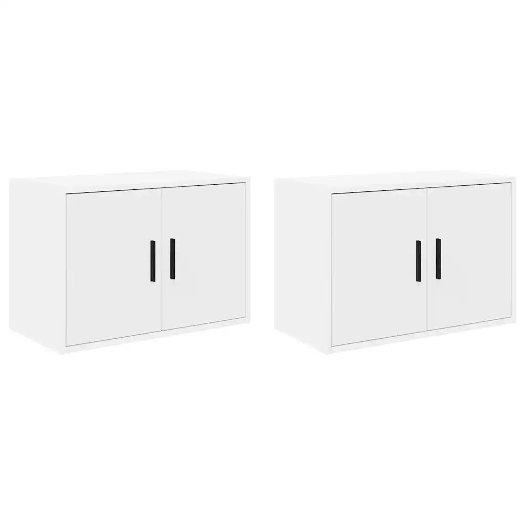 Pensili per Garage 2 pz Bianco in Legno Multistrato CFW5007127