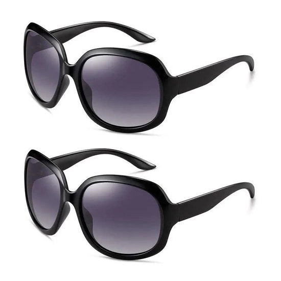 Oversized Zonnebrille per Uomo/Donna - Protezione UV400 - Lenti Polarizzate - 2 Paia - Stile Classico - Occhiali da Sole