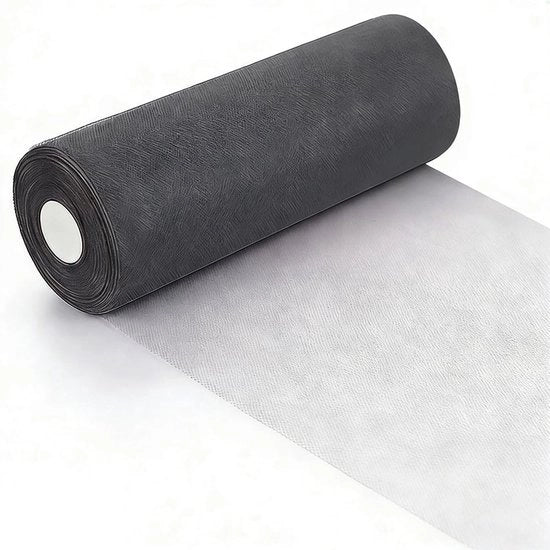 Tulle di Organza, 30 cm x 92 m, per Decorazioni di Matrimonio, Artigianato DIY, Arcobaleni e Decorazioni di Festa (Grigio)
