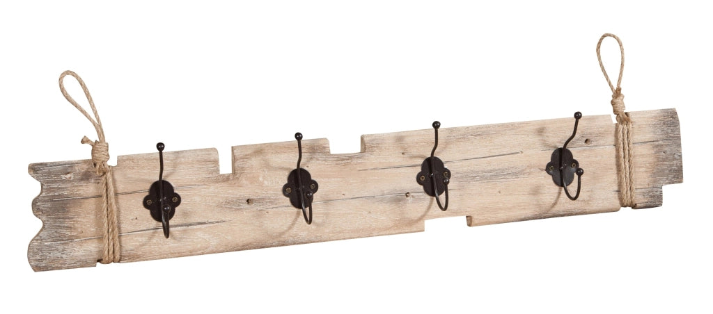 Biscottini Attaccapanni da parete in legno massello L79,5XPR7XH12 cm massello, dipinto
