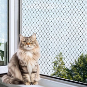 Rete per balcone a rete 3x4m - Protezione sicura - Corda di fissaggio - Fili nylon di alta qualità - Senza perforazione - Rete per balcone