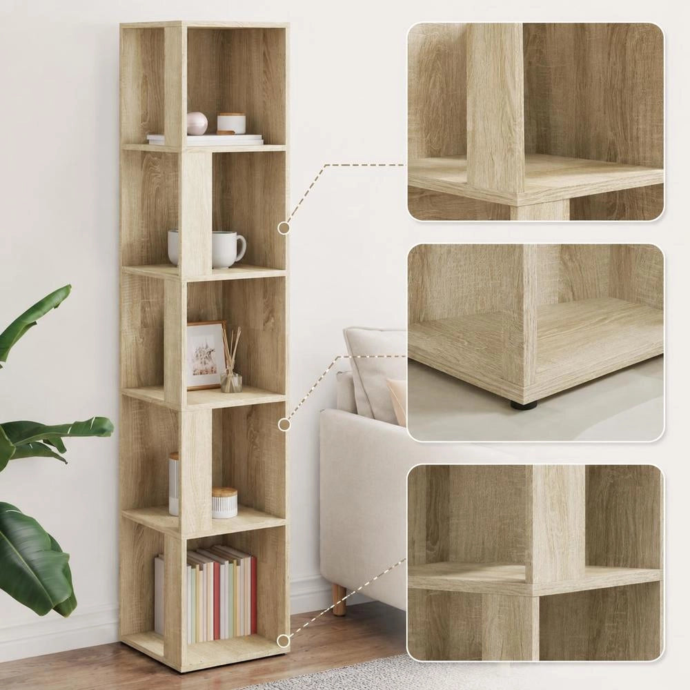 Corner Shelf Sonoma Oak 33x33x164.5 Cm Wood-based Material