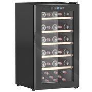 Cantinetta Vino Refrigerata per 41 Bottiglie Capacità 91L con Controllo Temperatura e Ripiani in Legno Nero