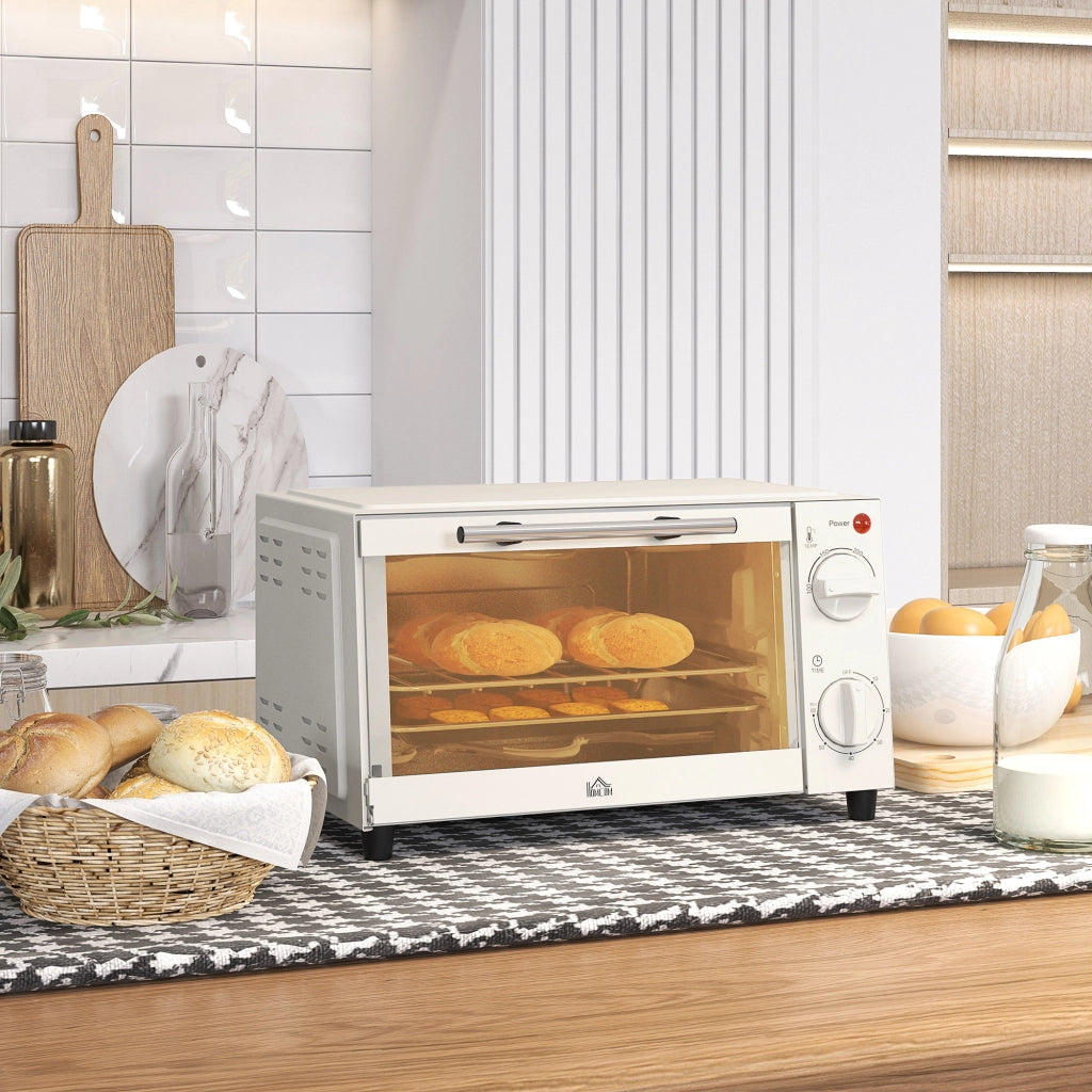 Mini Forno Elettrico 9 L 750 W con Temperatura 100-230°C; Timer 60 min; Teglia e Griglia