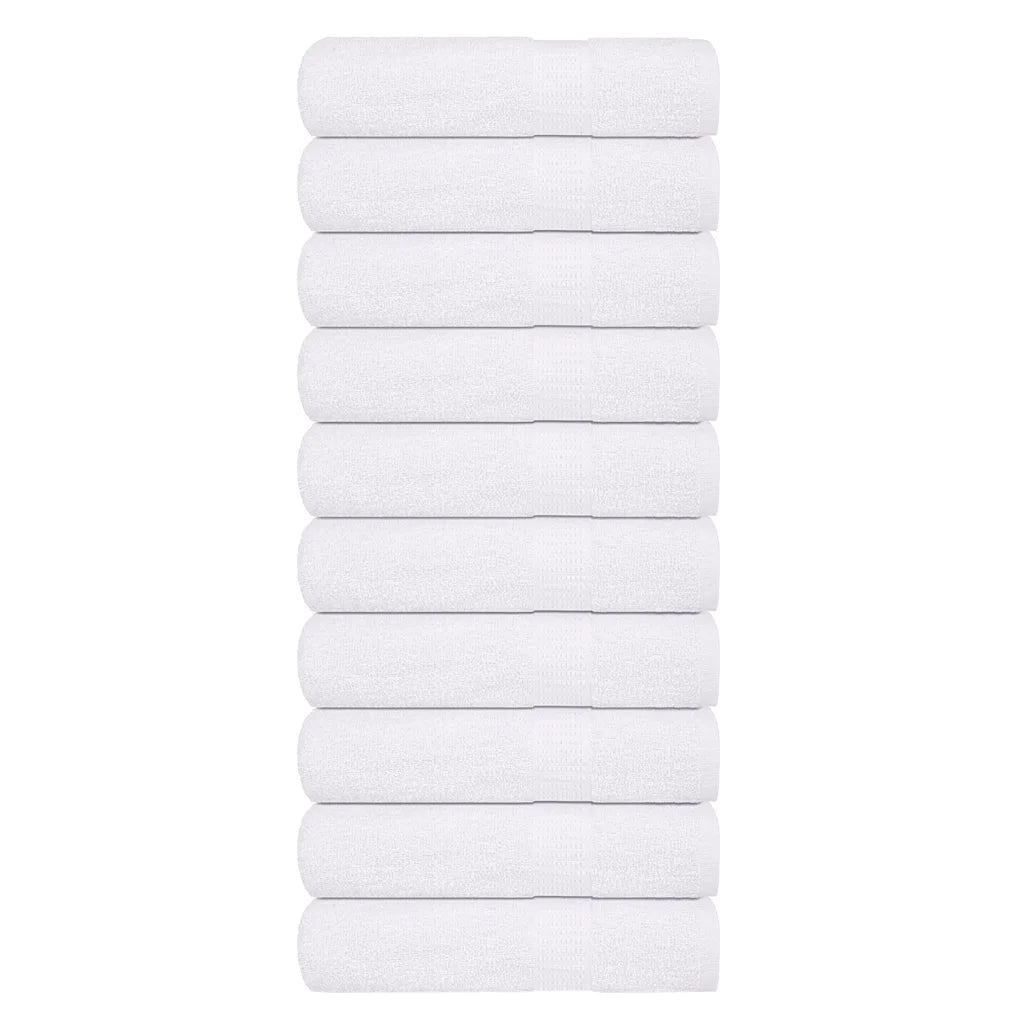 Asciugamani 10 pz Bianchi 50x100 cm 360 g/mÂ² 100% Cotone