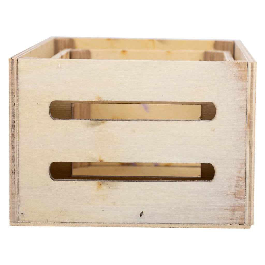 Set cassetti in legno 2 pezzi marrone 20x13x09-16x11x08h cm