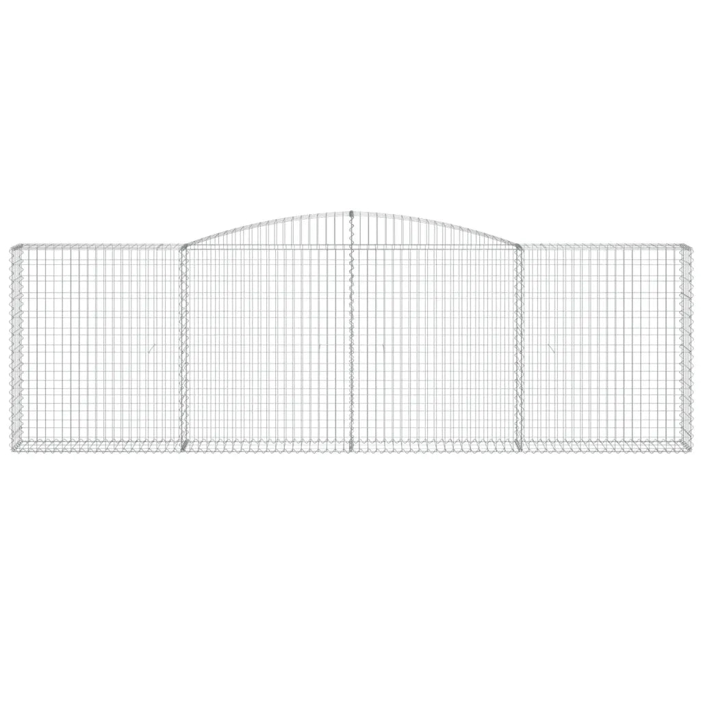 Cesti Gabbioni ad Arco 8 pz 400x30x120/140 cm Ferro Zincato 3146885