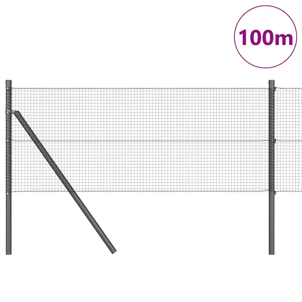 Palo della recinzione Grigio 100 x 0,5 m (reticolo 16 x 16 mm)