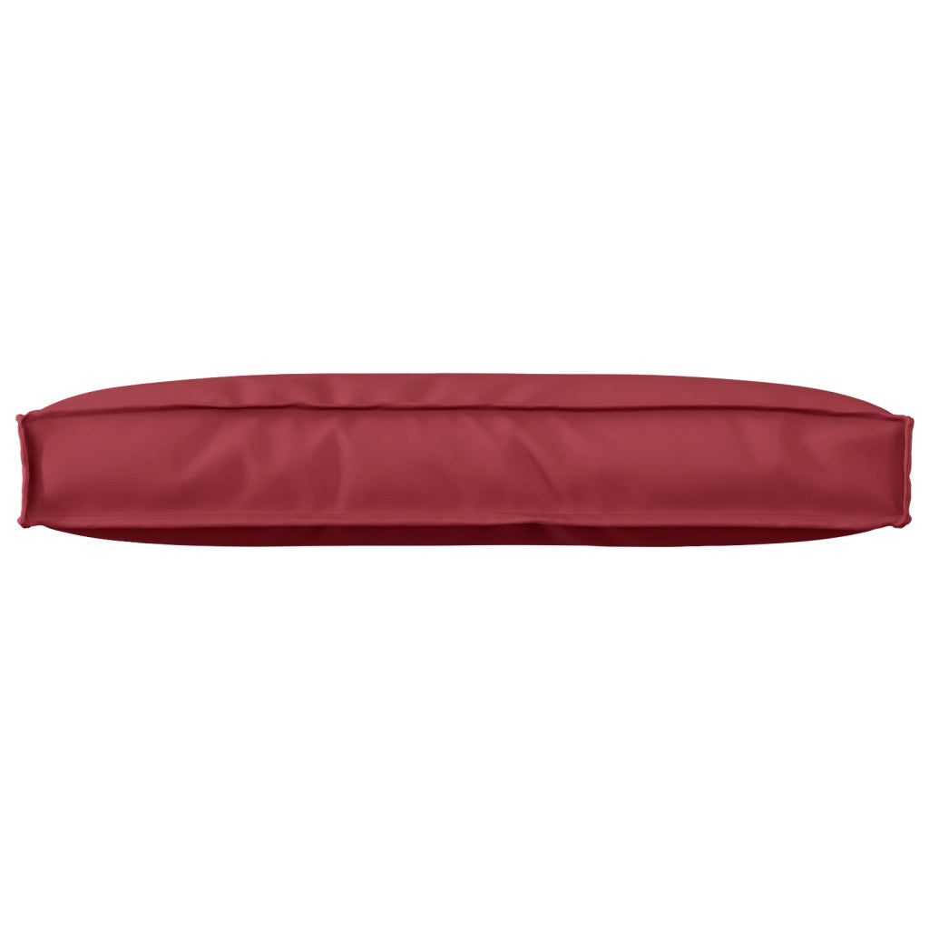 Cuscino per pallet per schienale rosso borgogna 80x40x12 cm tessuto Oxford