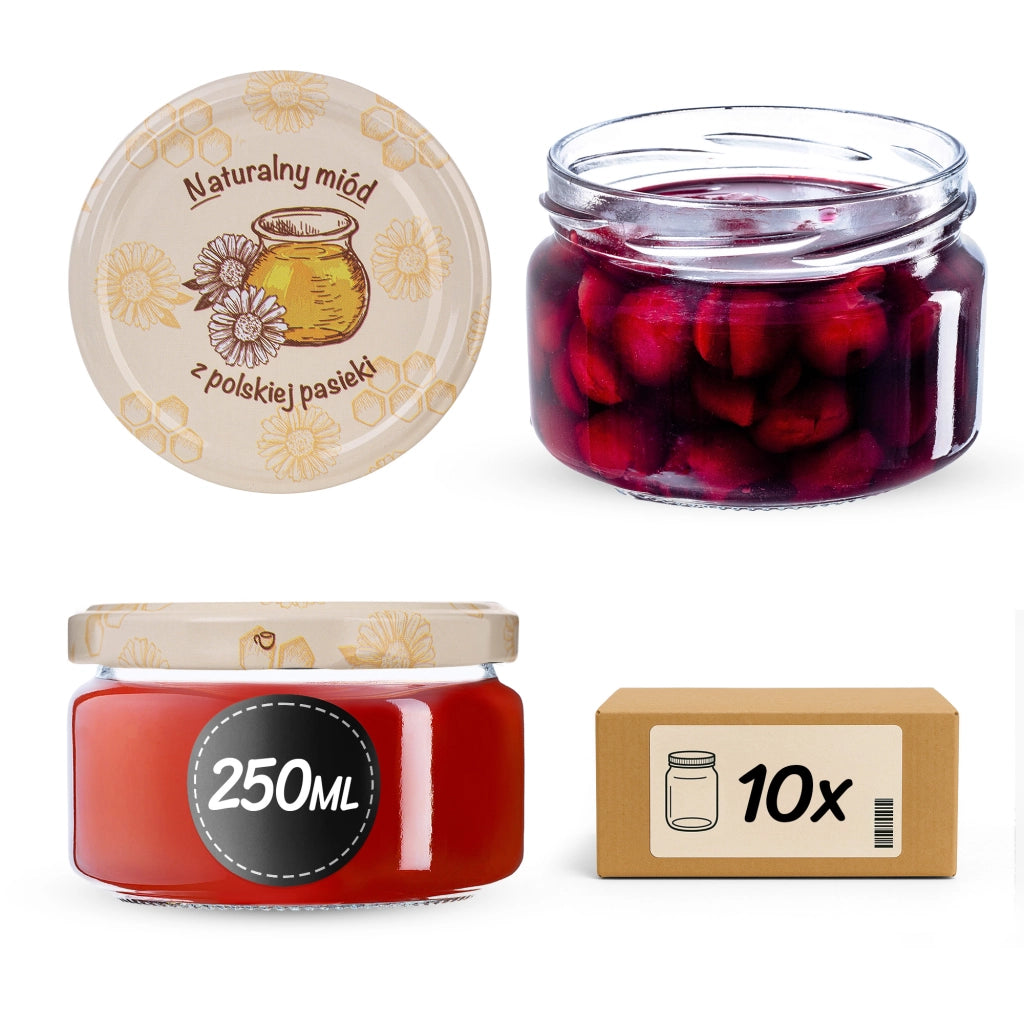 KADAX Słój Klara 250ml fi82 TO-250/1 pakiet 10szt