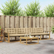 Set di divani da esterno 5 pcs Bianco e Beige 79 x 79 x 37 cm 3388403