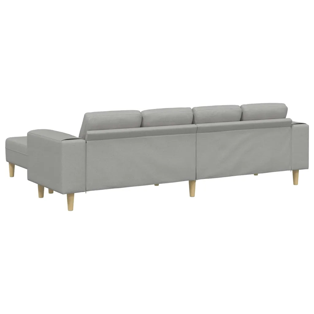 Set di divani 3 pcs Grigio nuvola Tessuto