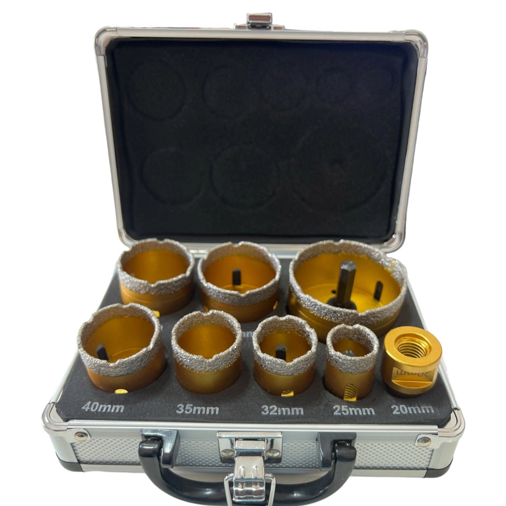 Set 8 Frese a Tazza diamantate per smerigliatrice da 20 a 68mm Valigia ART.07673