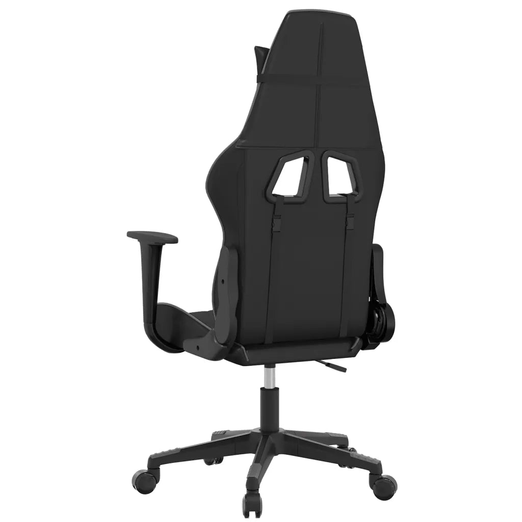 vidaXL Sedia da Gaming Nera e Grigia in Similpelle