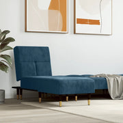 Chaise Longue in Velluto Blu 352807