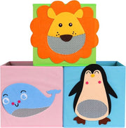 Set di 3 Scatole di Conservazione Opache per Giocattoli e Abiti 27x27x27 cm