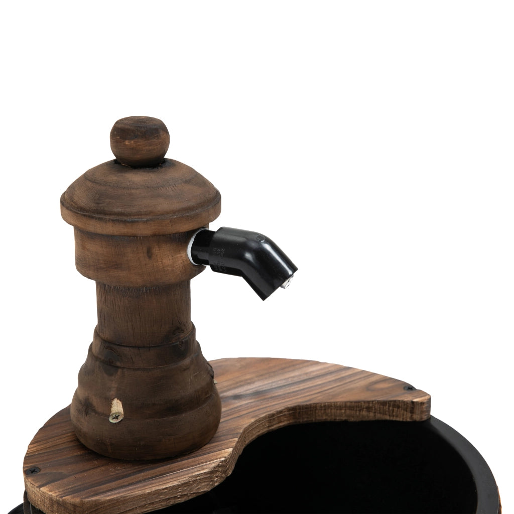 Fontana da Giardino in Legno e Metallo ¨C Zephmum ¨C ?27x37 cm Naturale