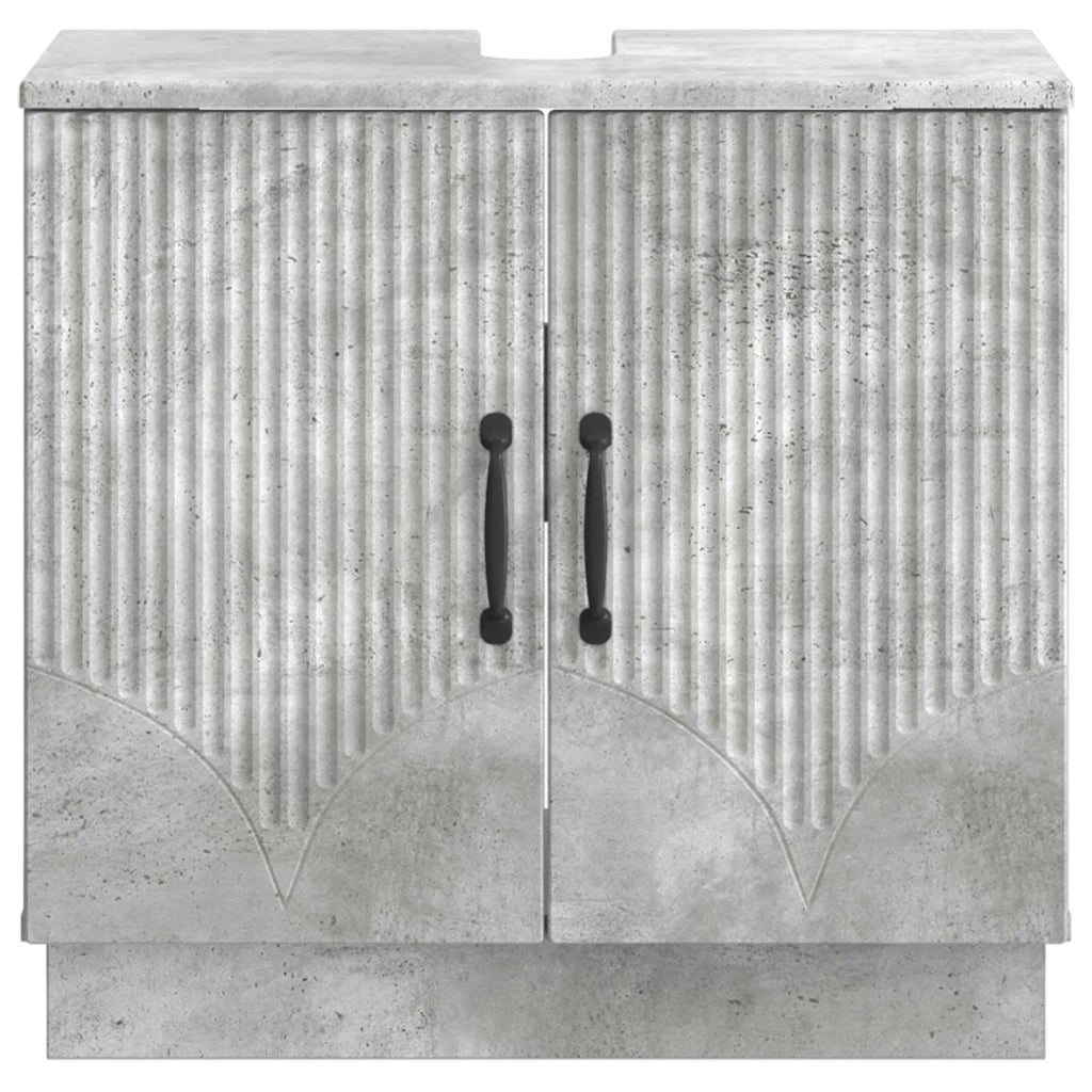 Armadio per Lavabo da Bagno HOORN Grigio Cemento 897228