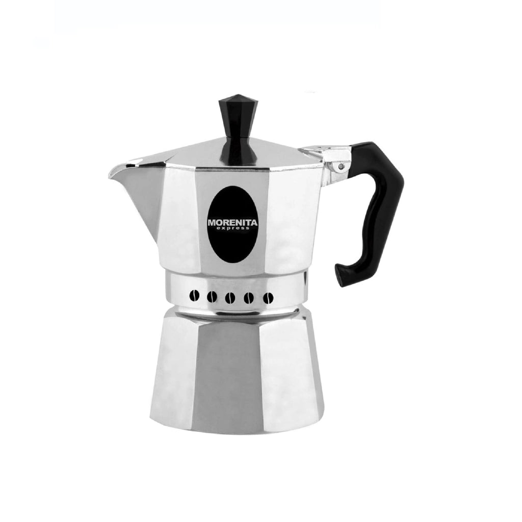 Caffettiera MORENITA BIALETTI alluminio maniglia antiscottatura 1-2-3-6-9 tazze 6 tazze