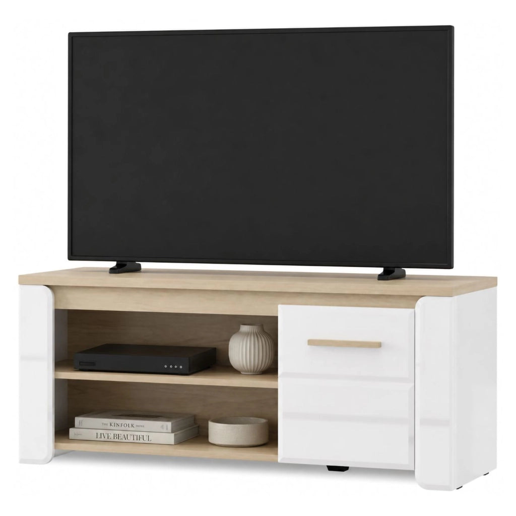 Niella, Tavolino da Salotto con Piedini, 120x55x50h cm Marrone Rovere