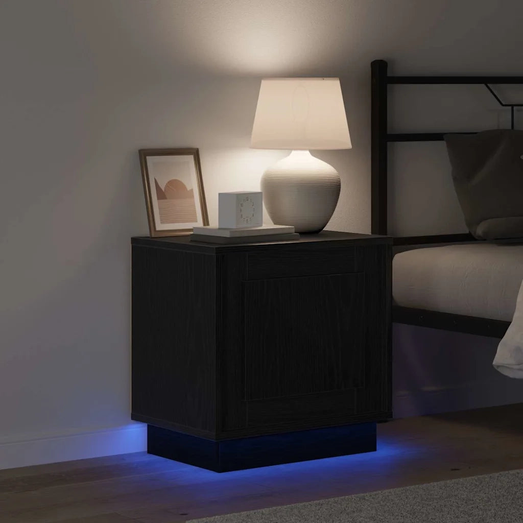 Armadio da Notte Nero 44 x 34,5 x 45 cm Legno multistrato 869564