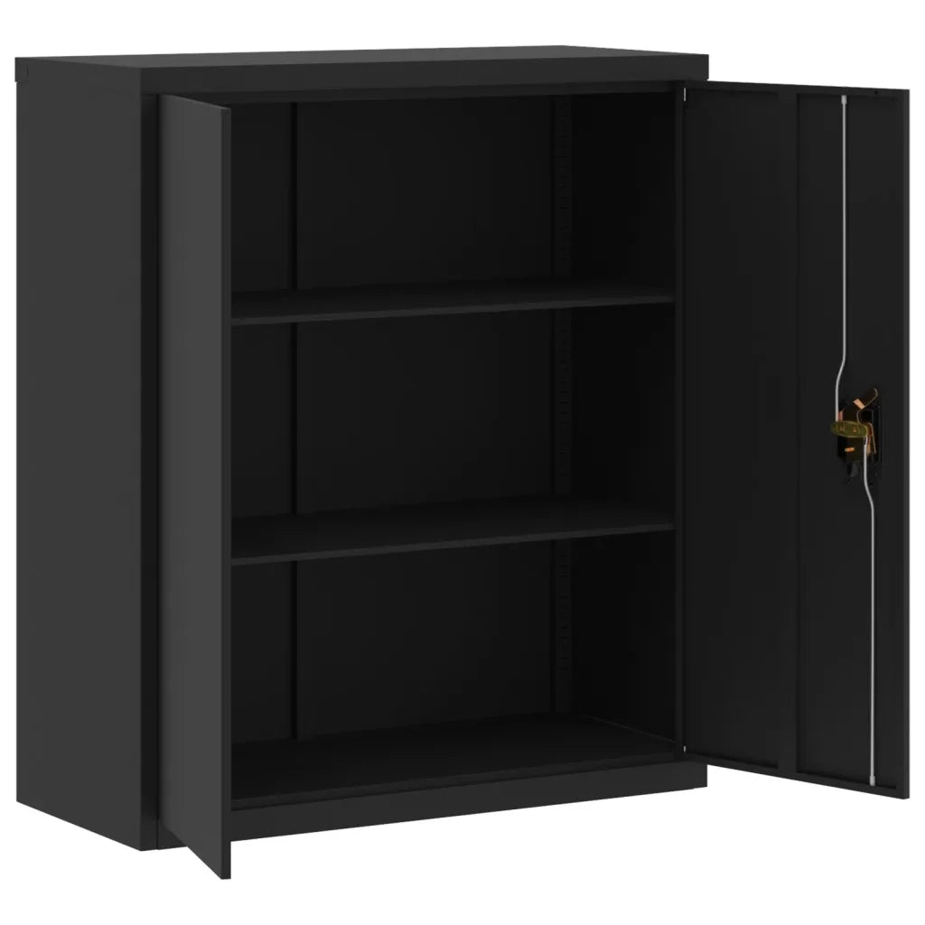 Armadio Classificatore Nero 90x40x145 cm in Acciaio 3188324
