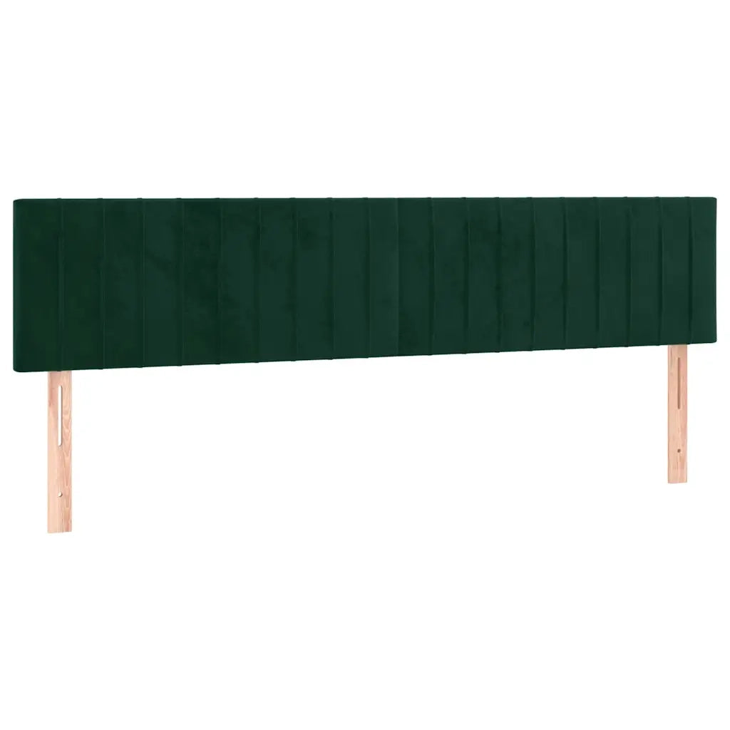 Testiera Verde Scuro 200x5x78/88 cm in Velluto 346295