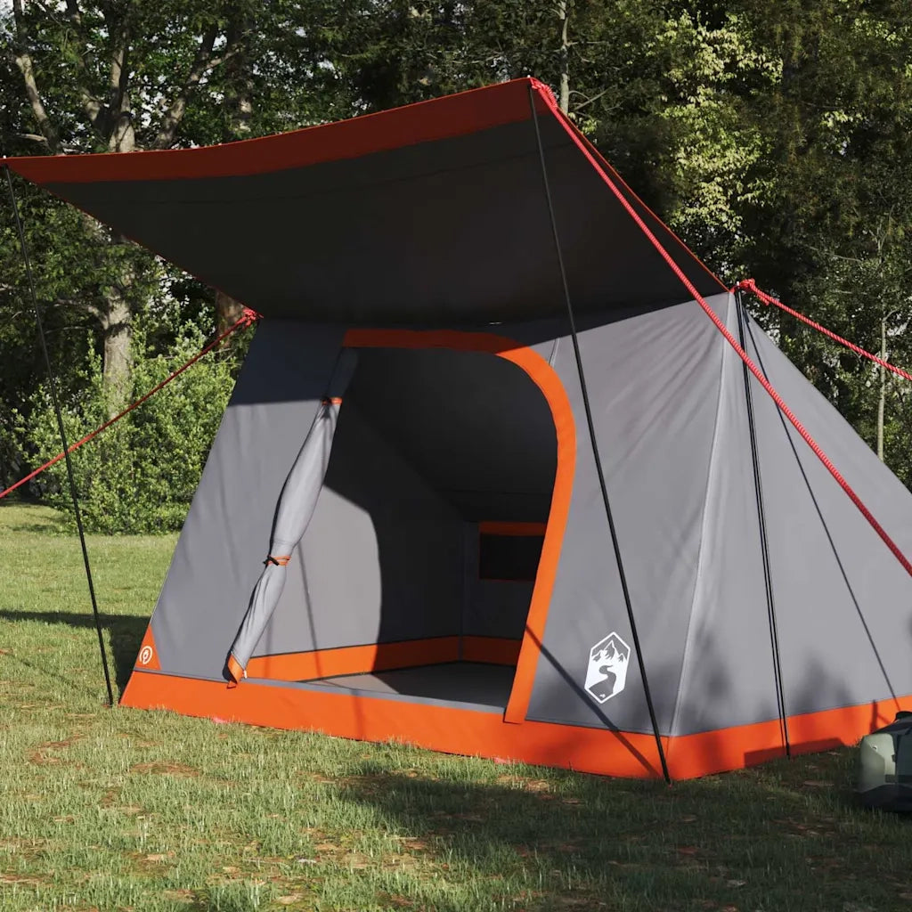 Tenda da campeggio Grigio e arancione 223 x 163 x 130 cm 42001192