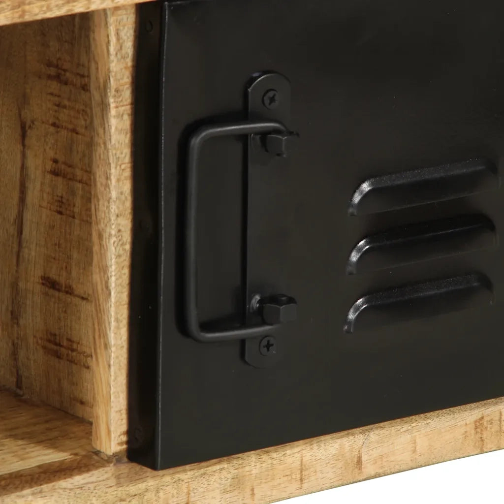 Tavolino da Salotto 90x50x36 cm Legno Massello di Mango Grezzo 4013555